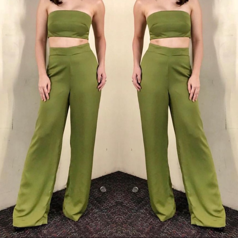 Green Tube & Pants Set